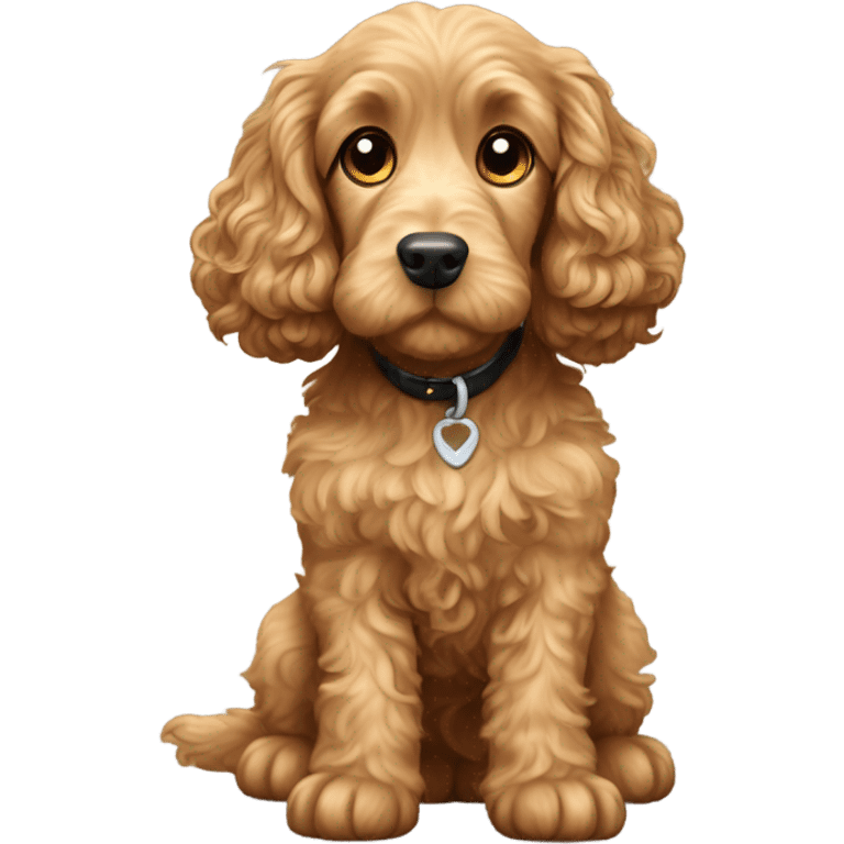 Black cocker spaniel golden doodle mix emoji