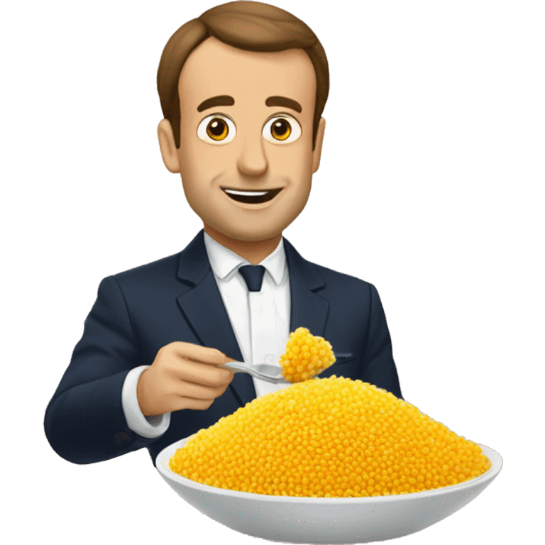 Macron qui mange du couscous  emoji