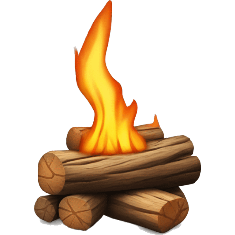 Log stone fire  emoji