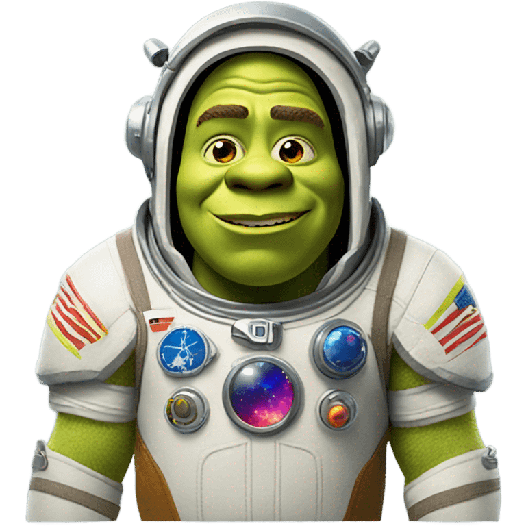 Shrek in an astronaut suit ￼ emoji