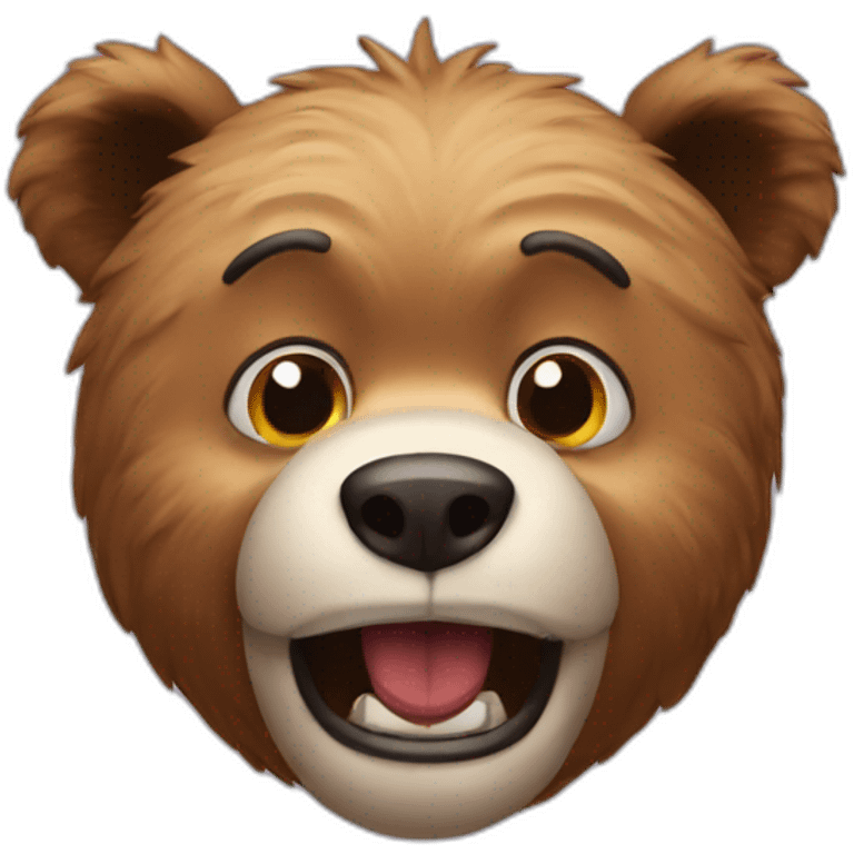 crazy bear emoji