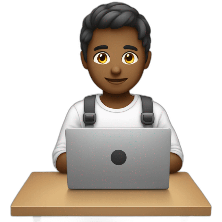 lovely developer emoji working on laptop black emoji emoji