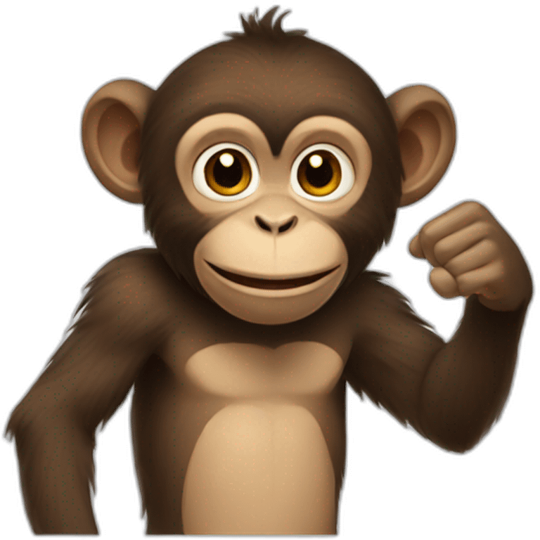 Monkey saying hi mom emoji