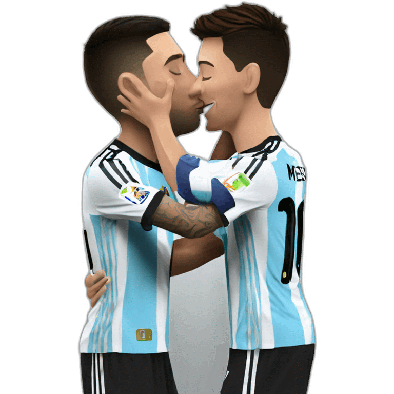 Ronaldo kiss messi emoji