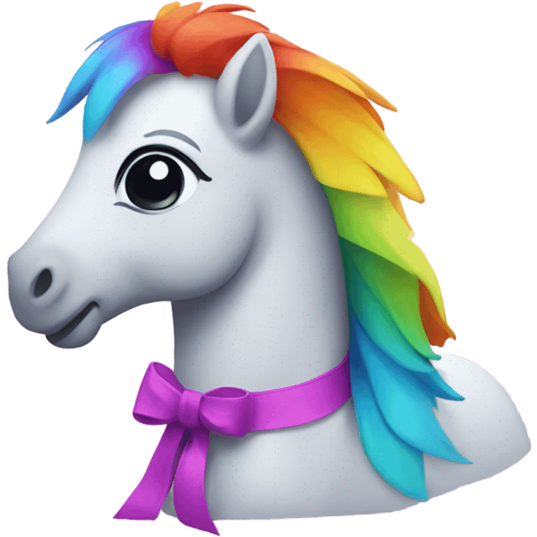 Pony wearing a bow emoji