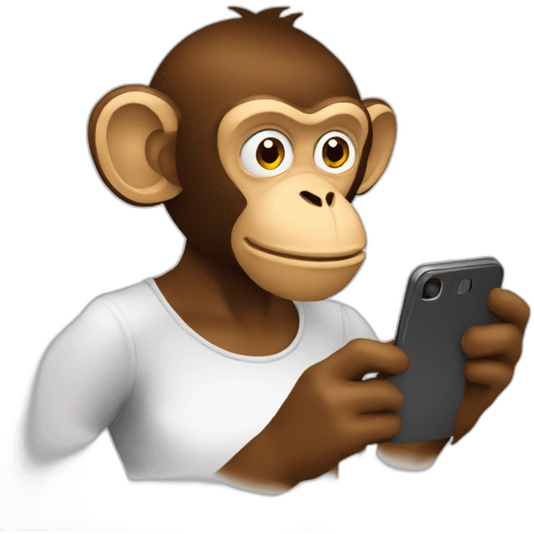 monkey-watching-youtube-on-phone emoji