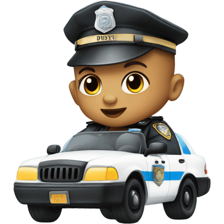 Baby in a cop car  emoji