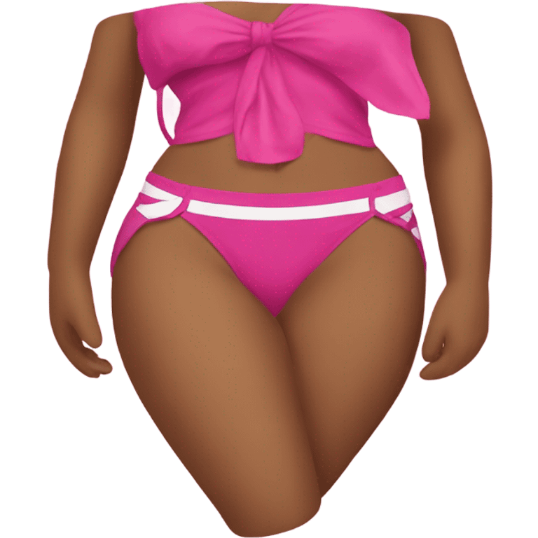 Bikini with pink  emoji