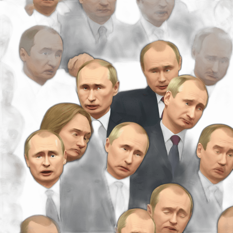 Hungover Putin in kremlin backflips emoji