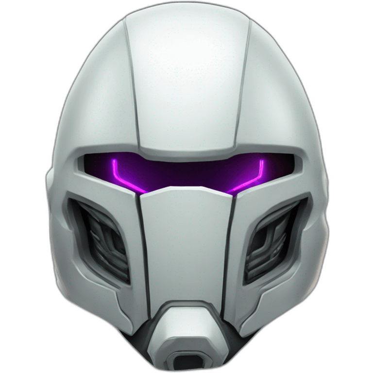 futuristic Phantom Infiltration armored Helmet colored with ghost effect emoji