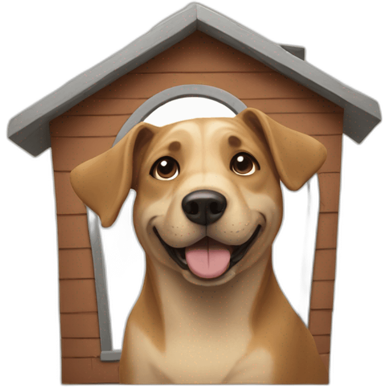 Dog in house emoji