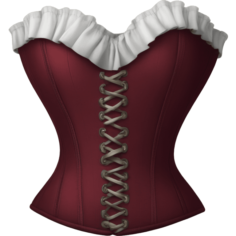 Burgundy corset  emoji