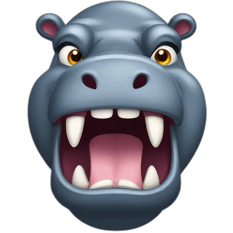 angry hippo emoji