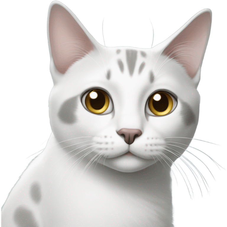 White and grey cat emoji