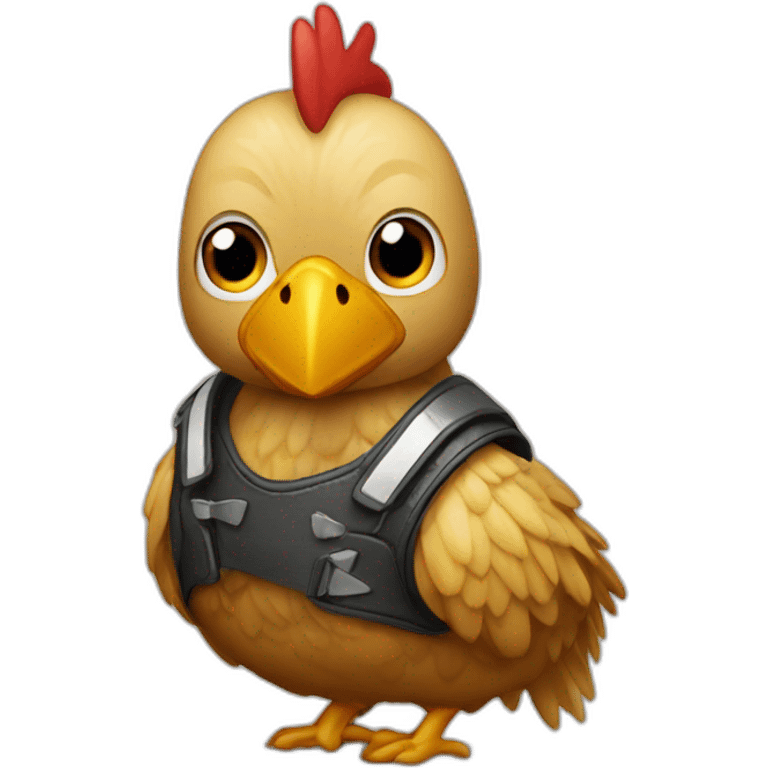 Gallina arriba de una moto emoji