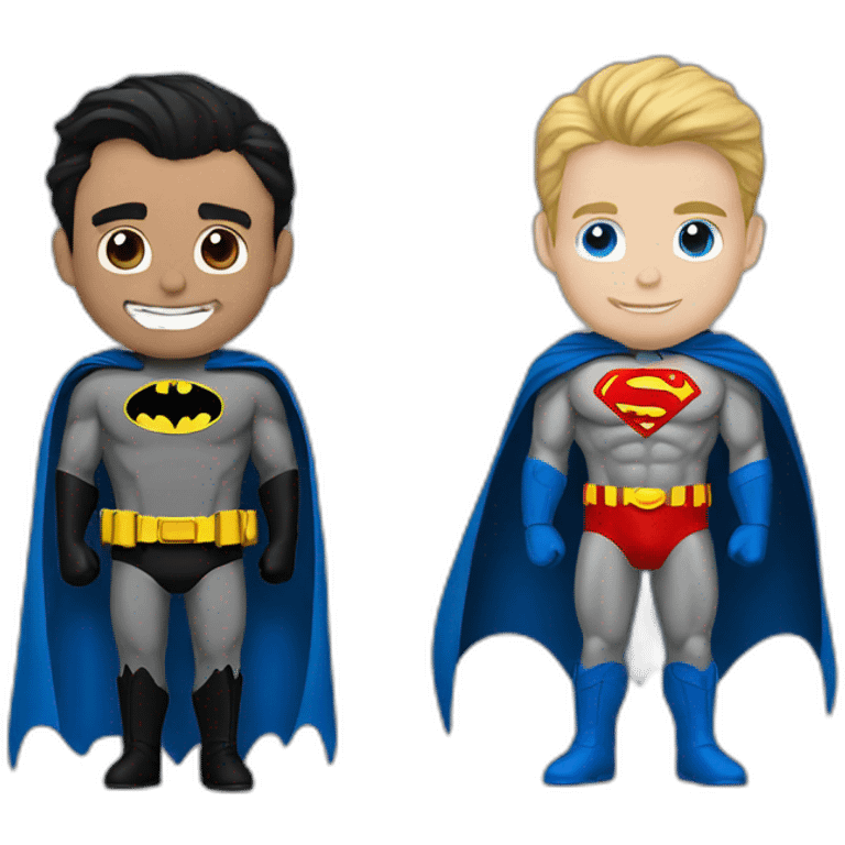 Batman and Superman emoji