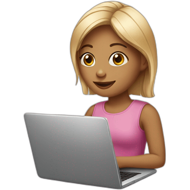 Girl with laptop emoji