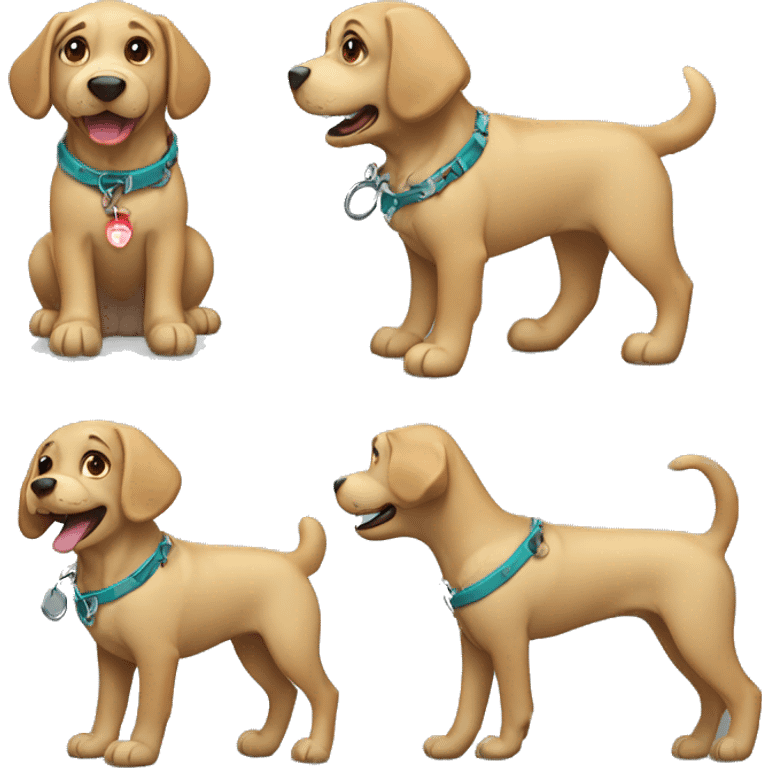 dog with collar run, full bod emoji