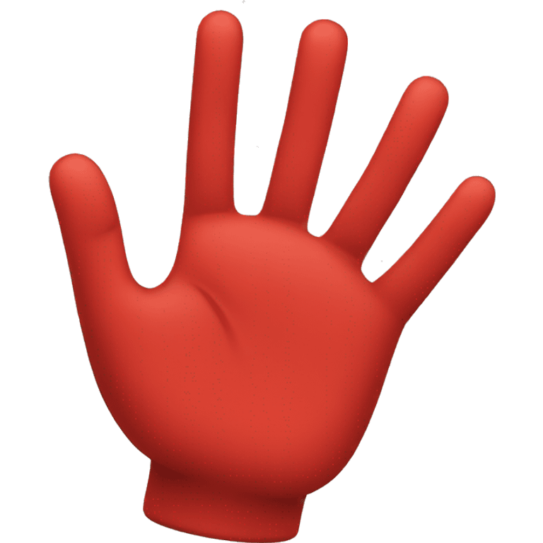 RED hand emoji