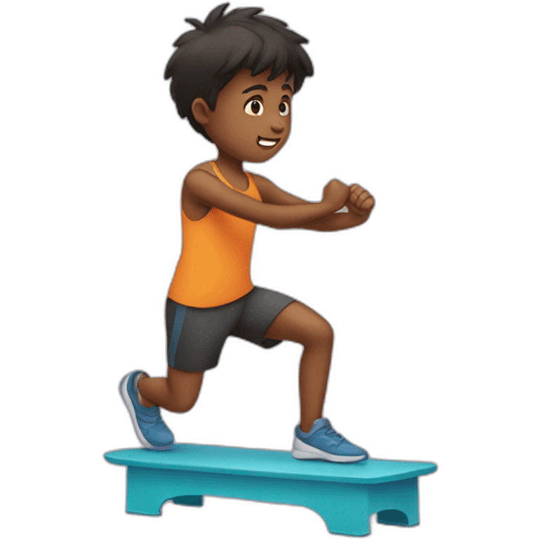  a boy doing exercise emoji emoji