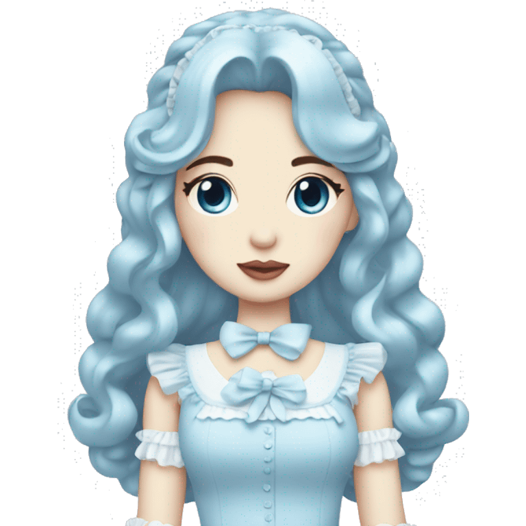 Pastel blue Lolita  emoji