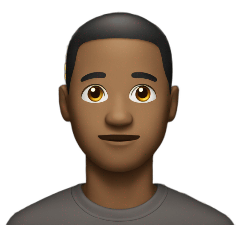 mixed black man emoji