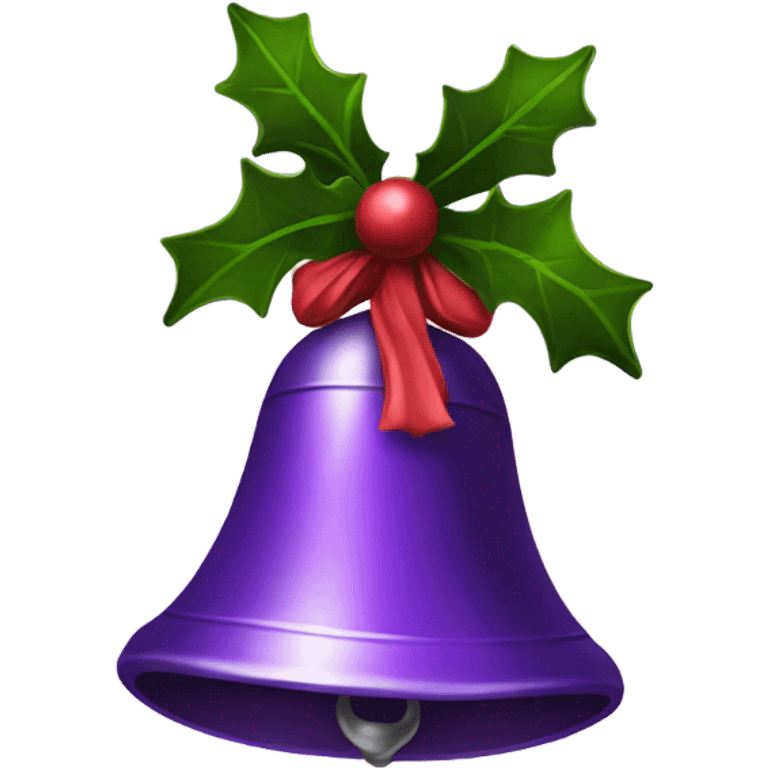 Purple Christmas bells  emoji