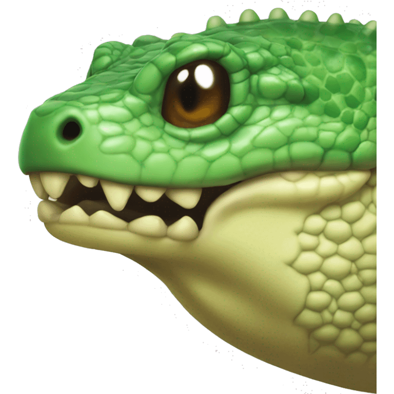 Green Gila Monster Face Big Chin emoji