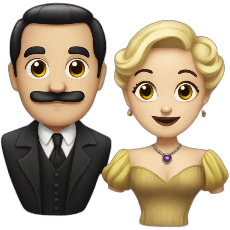 Martisha and Gomez Addams emoji