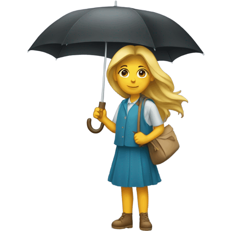 girl with umbrella emoji