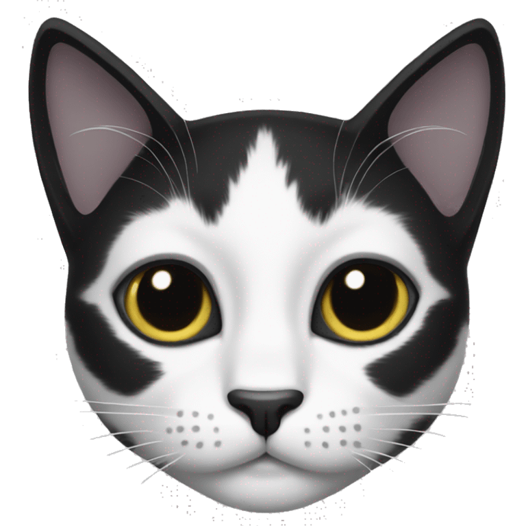 Black and white cat emoji