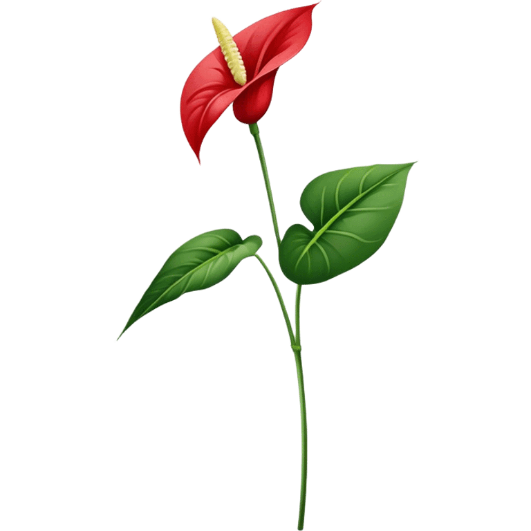 single Anthurium, straight stem emoji