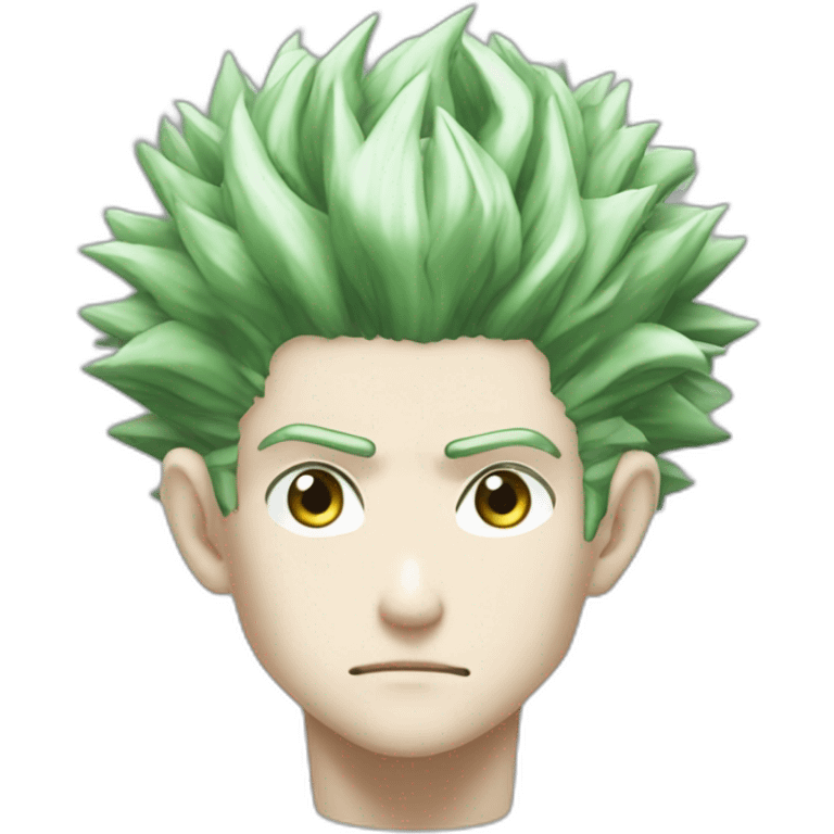 gon hxh, brain thinking hard, anime effects coming off brain emoji