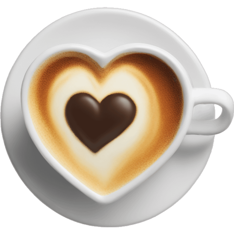 Espresso cup heart foam emoji