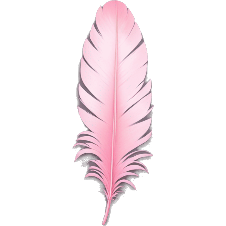 Create a pastel pink feather emoji with a luxurious and elegant touch emoji