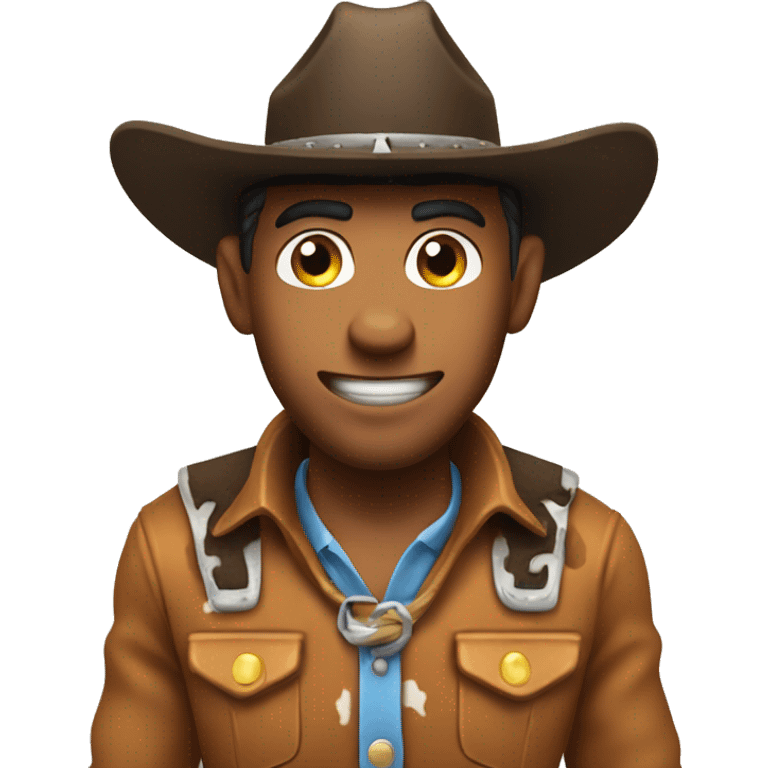 a cow boy saying yeehaw emoji