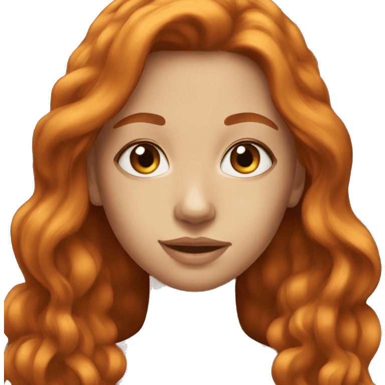 Beautiful girl with long ginger hair  emoji