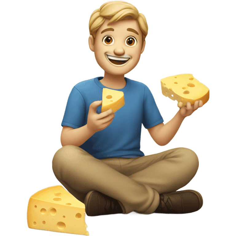 Me eating cheese emoji