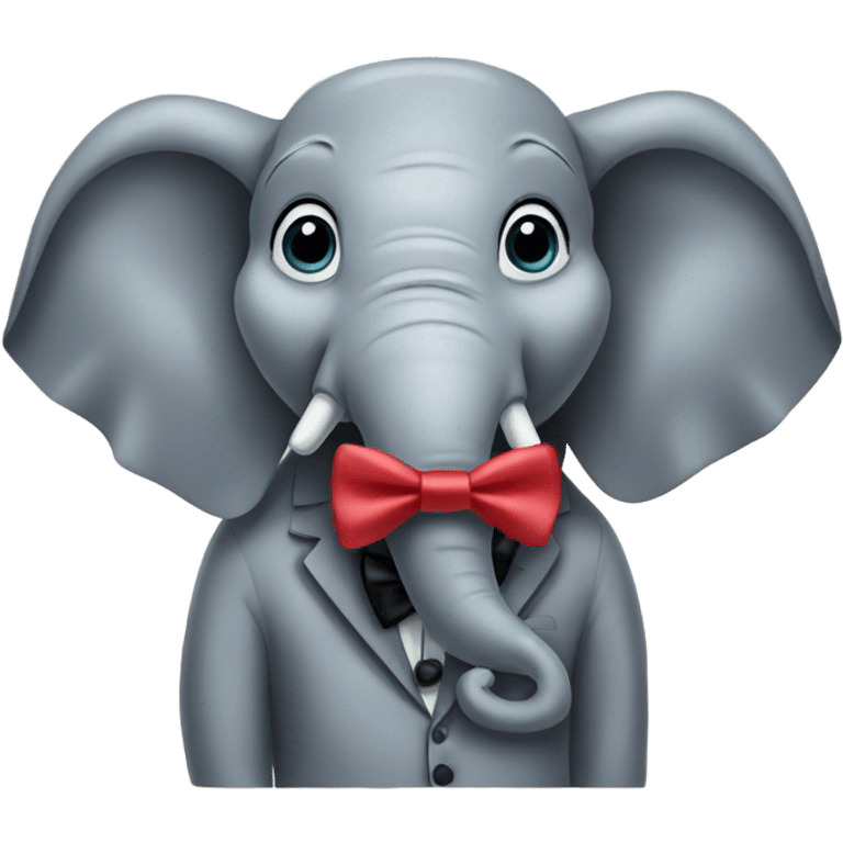 elephant wearing a bowtie emoji