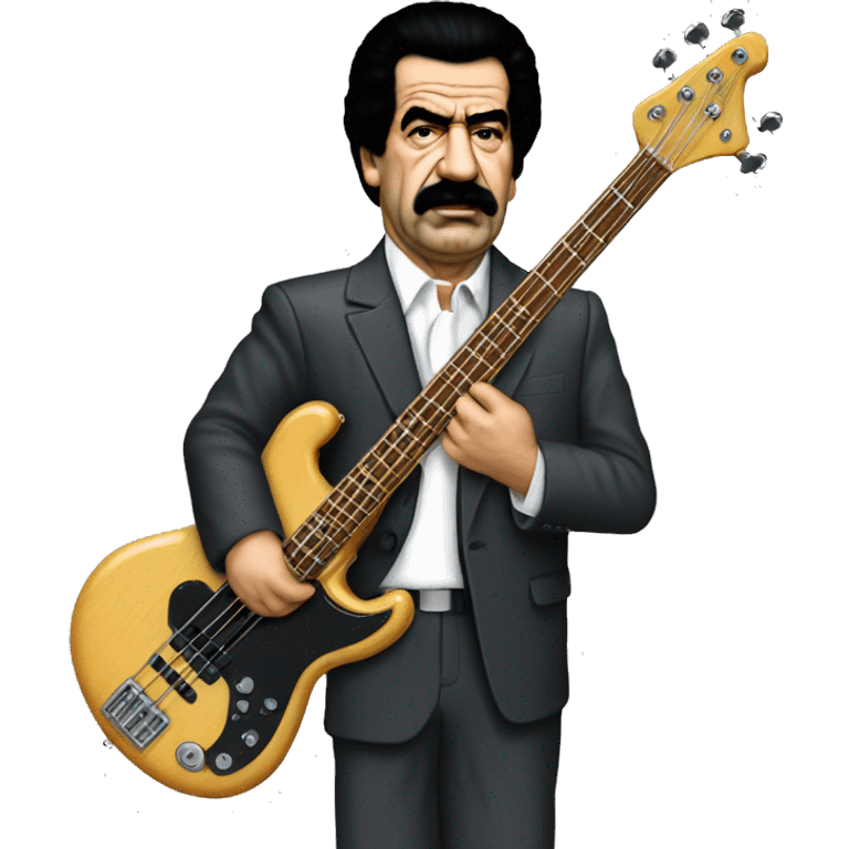 Saddam Hussein bass guitar emoji