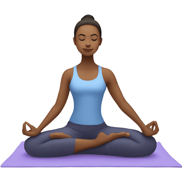 Woman doing yoga emoji