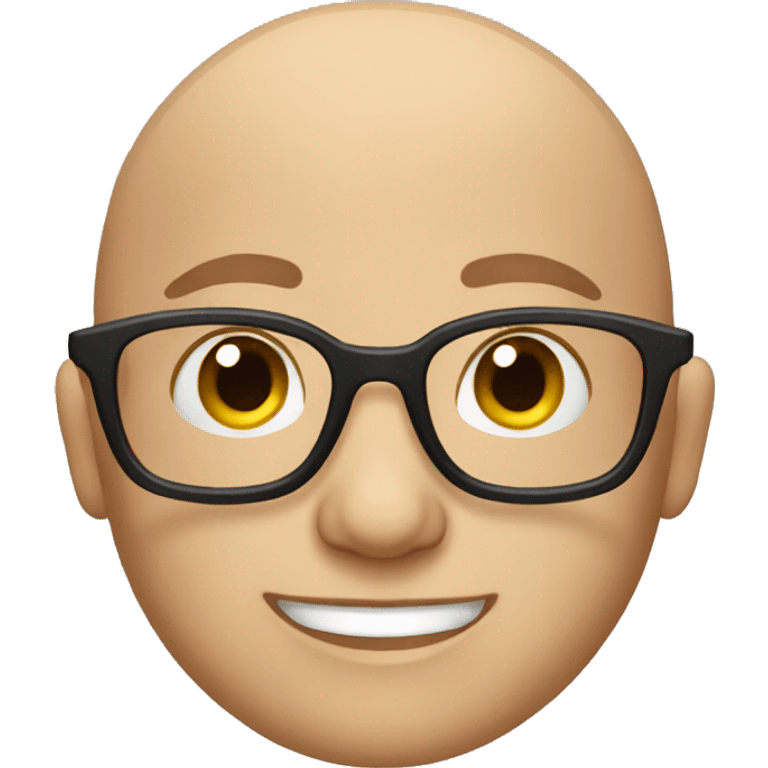 bald boy in glasses emoji