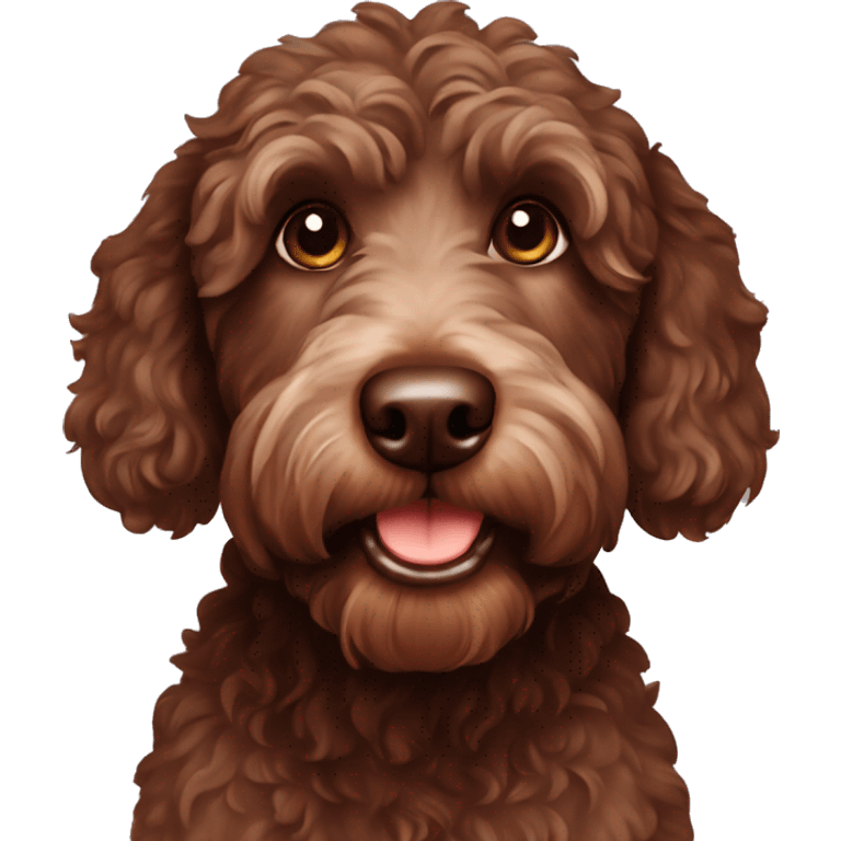 Chocolate labradoodle  emoji