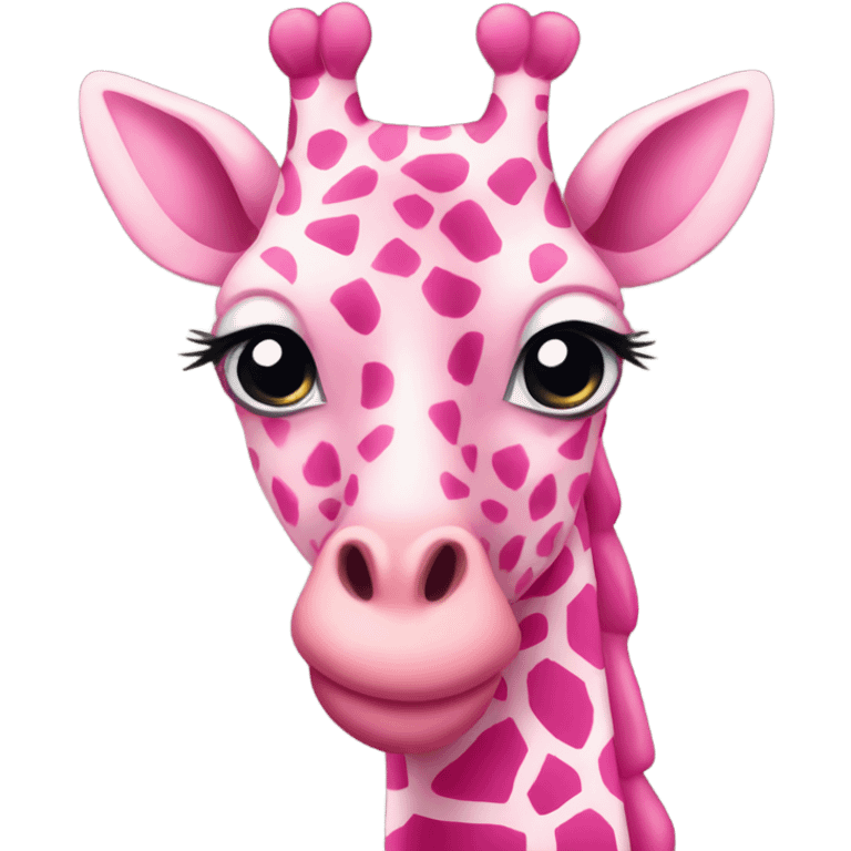 Pink giraffe  emoji