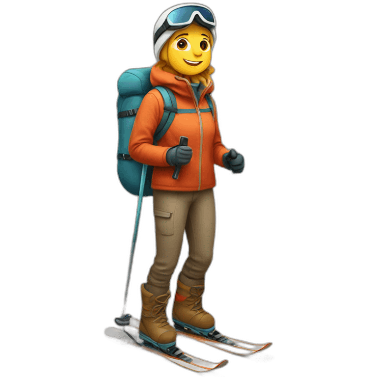 alpine landfolk skier full body emoji