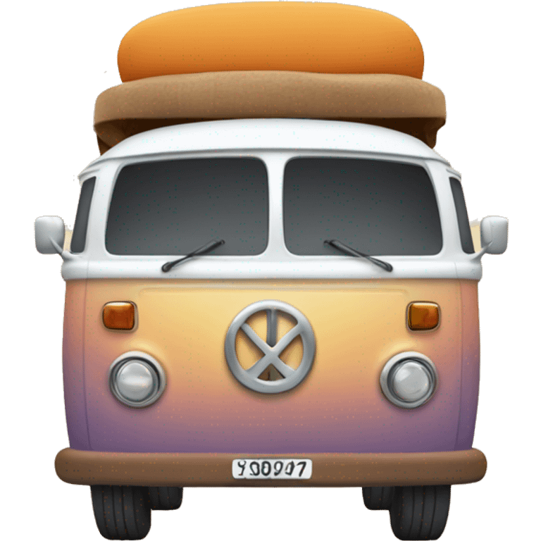 hippie van in soft autumn color scheme emoji