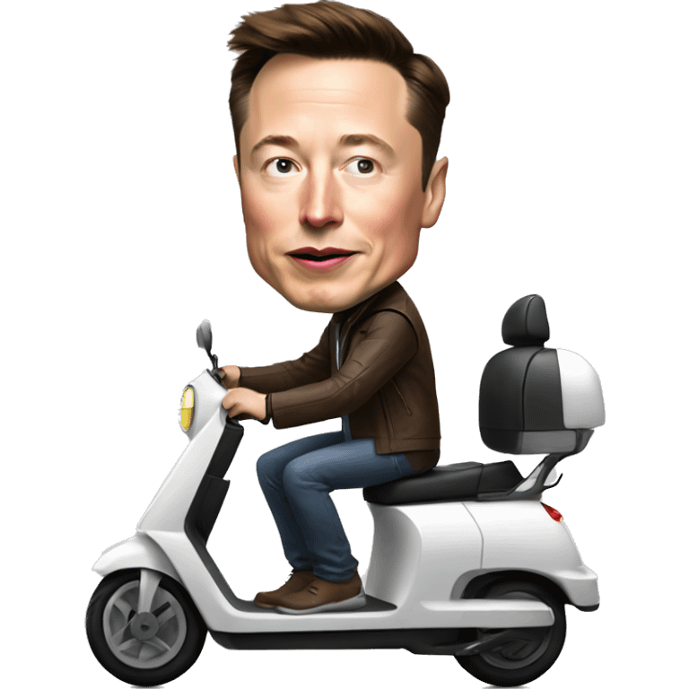 Elon musk on the electro scooter emoji