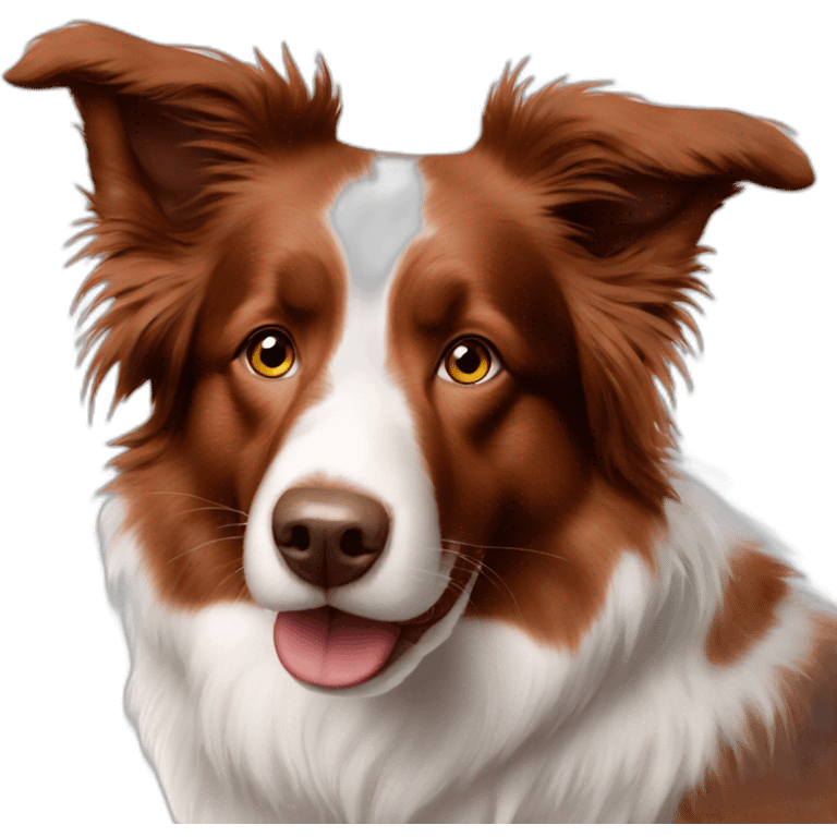 A border collie red merle emoji