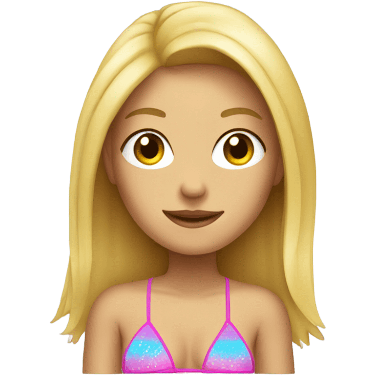 Blonde girl in bikini emoji