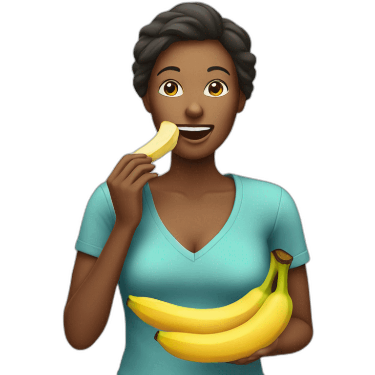 Woman Eating a Banana emoji